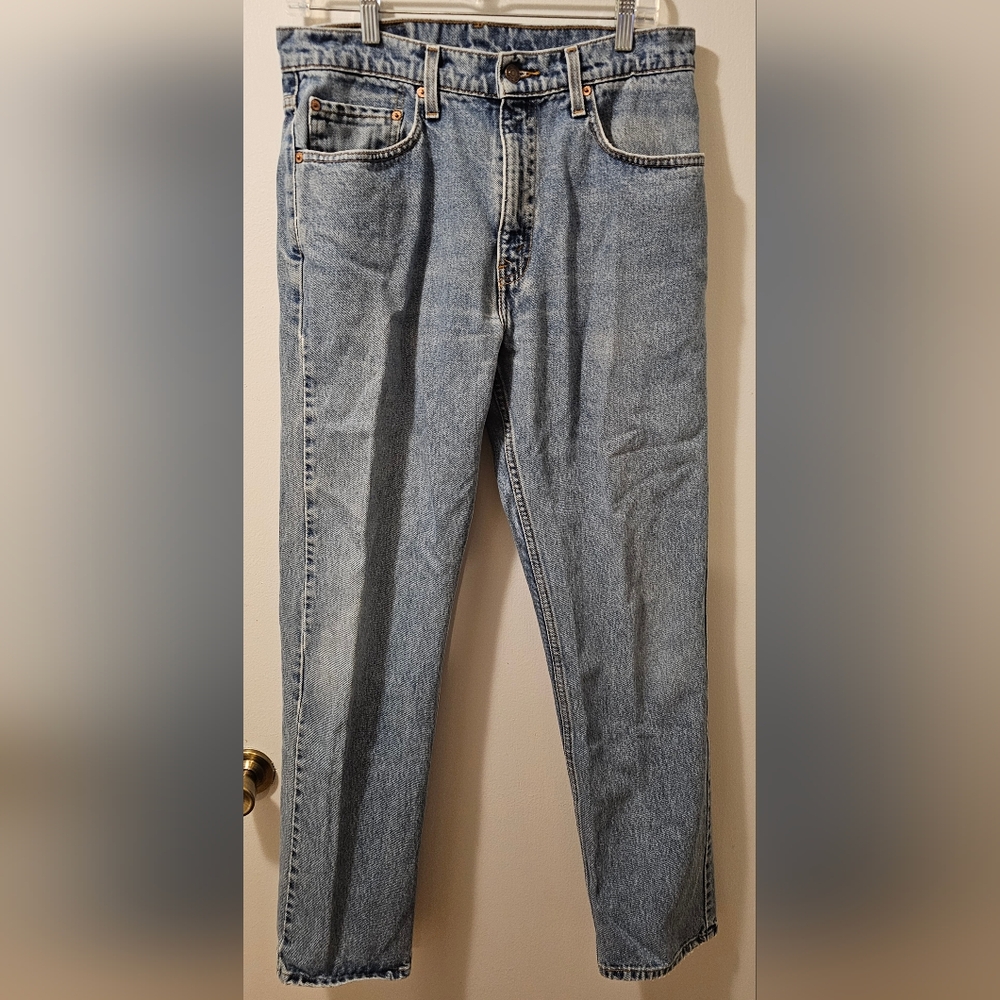 Vintage Levi’s 505 Regular Fit Straight‎ Denim Blue Jeans Men's 33X32